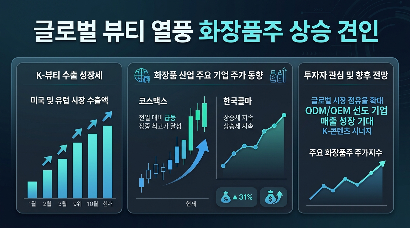 글로벌 K-뷰티 열풍, 화장품주 상승 견인