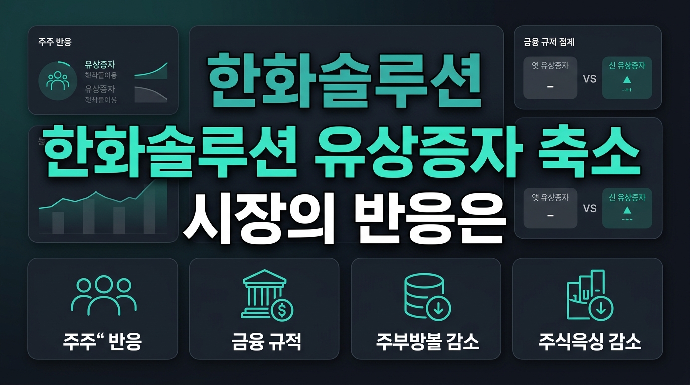한화솔루션 유상증자 축소, 시장의 반응은?
