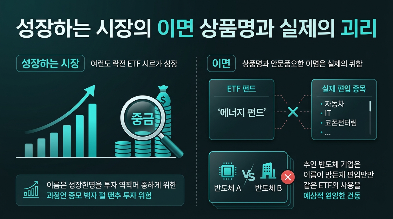 성장하는 ETF 시장의 이면: 상품명과 실제의 괴리