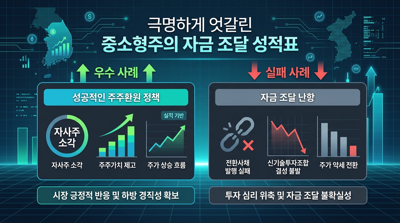 극명하게 엇갈린 중소형주의 자금 조달 성적표