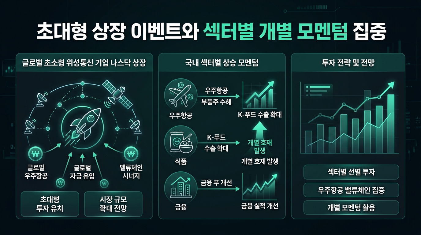 초대형 상장 이벤트와 섹터별 개별 모멘텀 집중