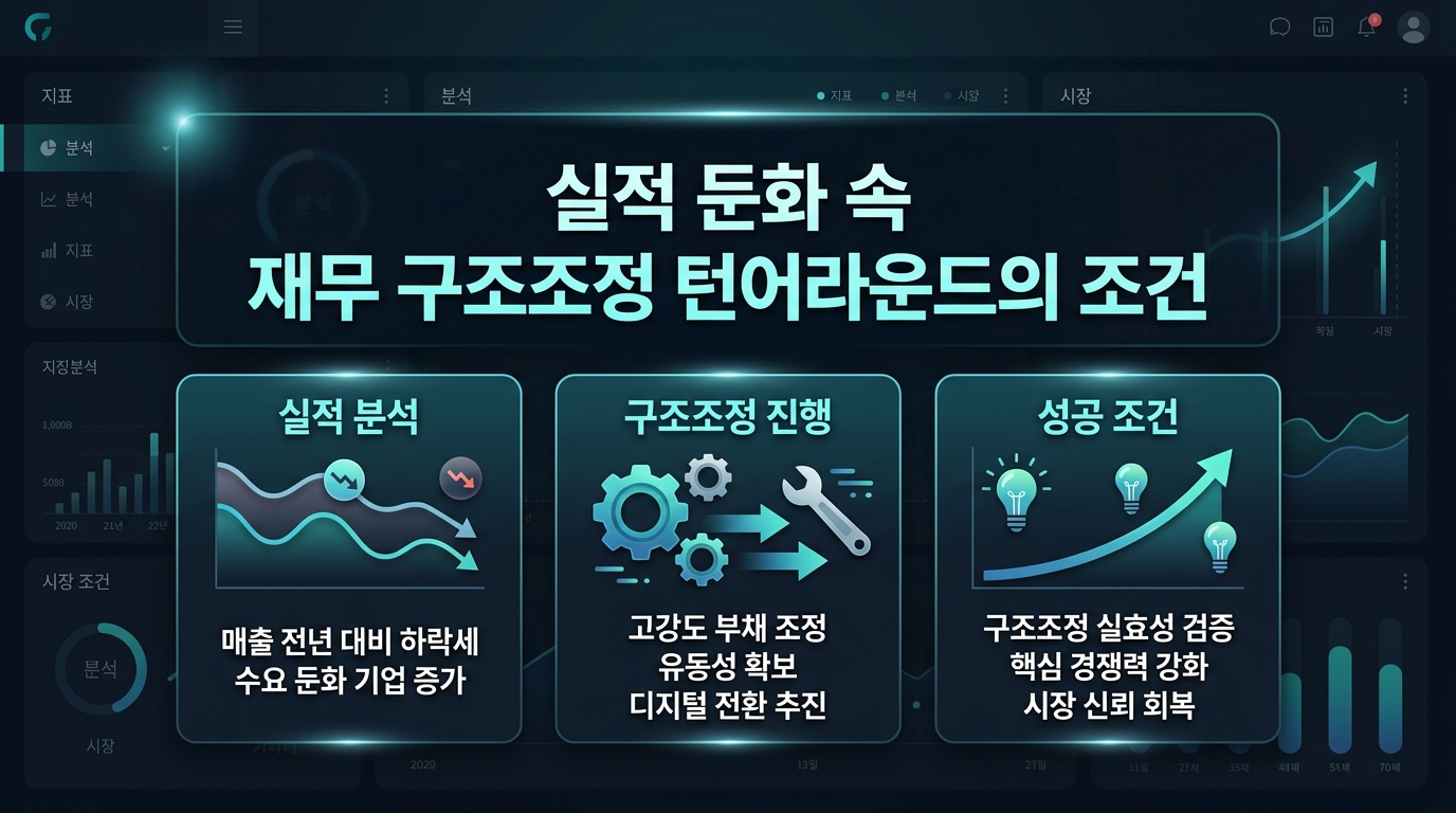 실적 둔화 속 재무 구조조정, 턴어라운드의 조건