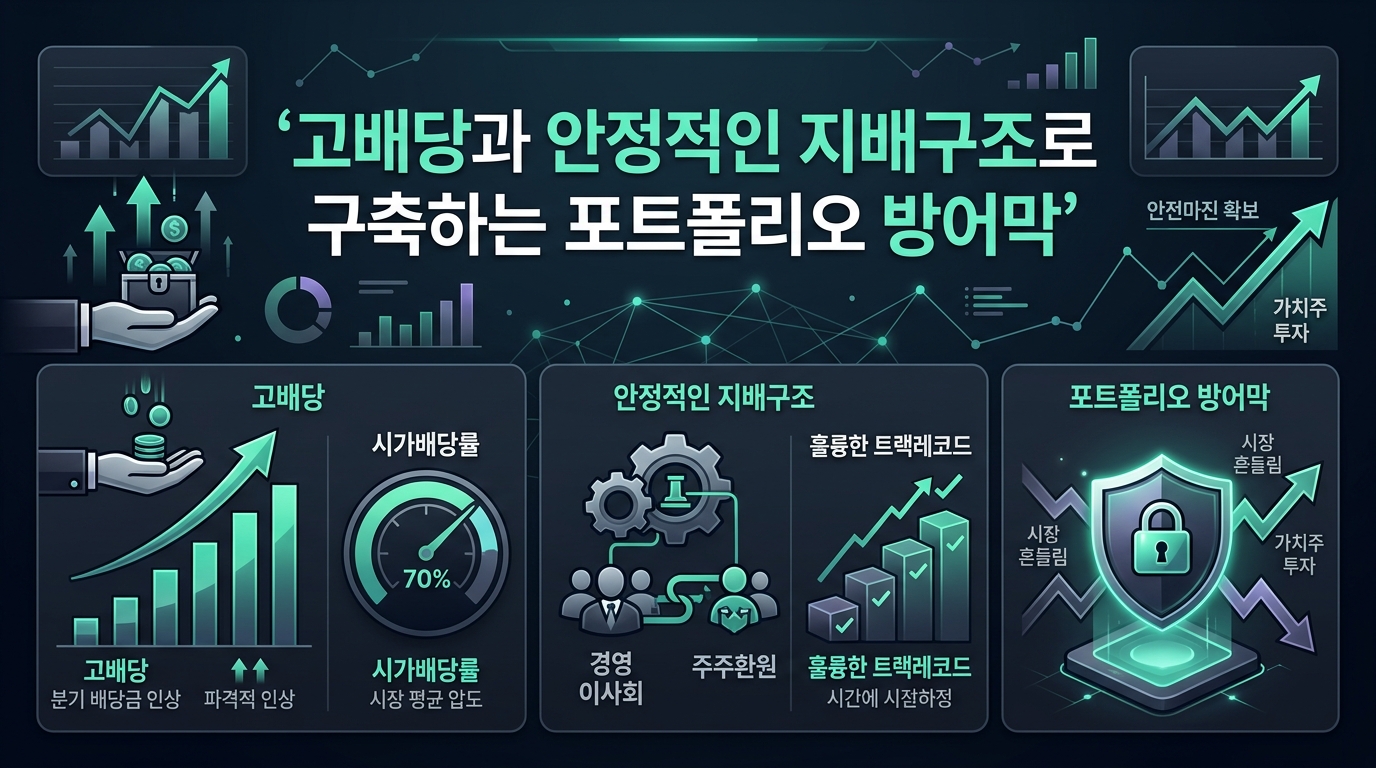 고배당과 안정적인 지배구조로 구축하는 포트폴리오 방어막