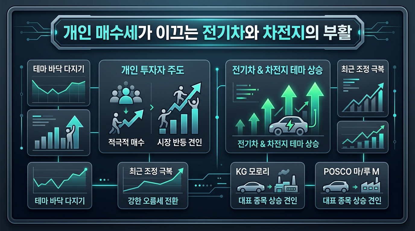 개인 매수세가 이끄는 전기차와 2차전지의 부활