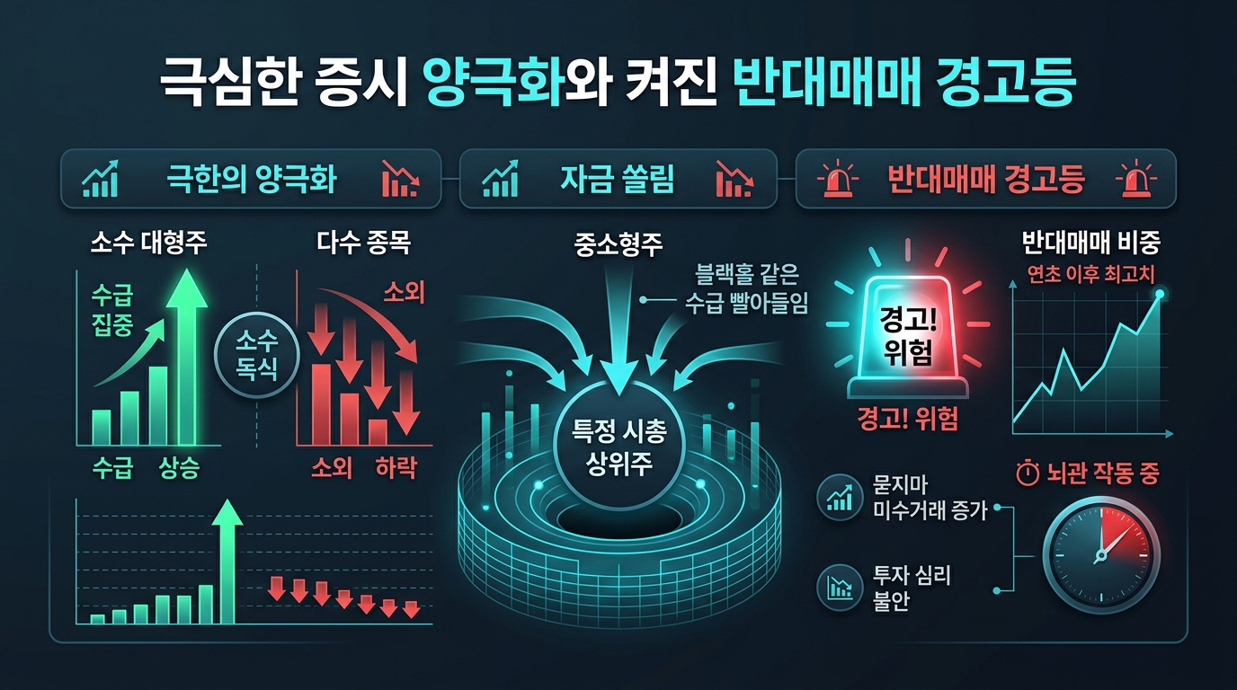 극심한 증시 양극화와 켜진 반대매매 경고등