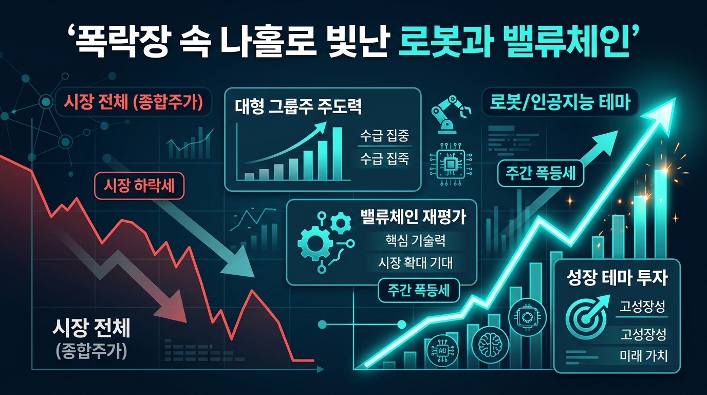 폭락장 속 나홀로 빛난 로봇과 AI 밸류체인