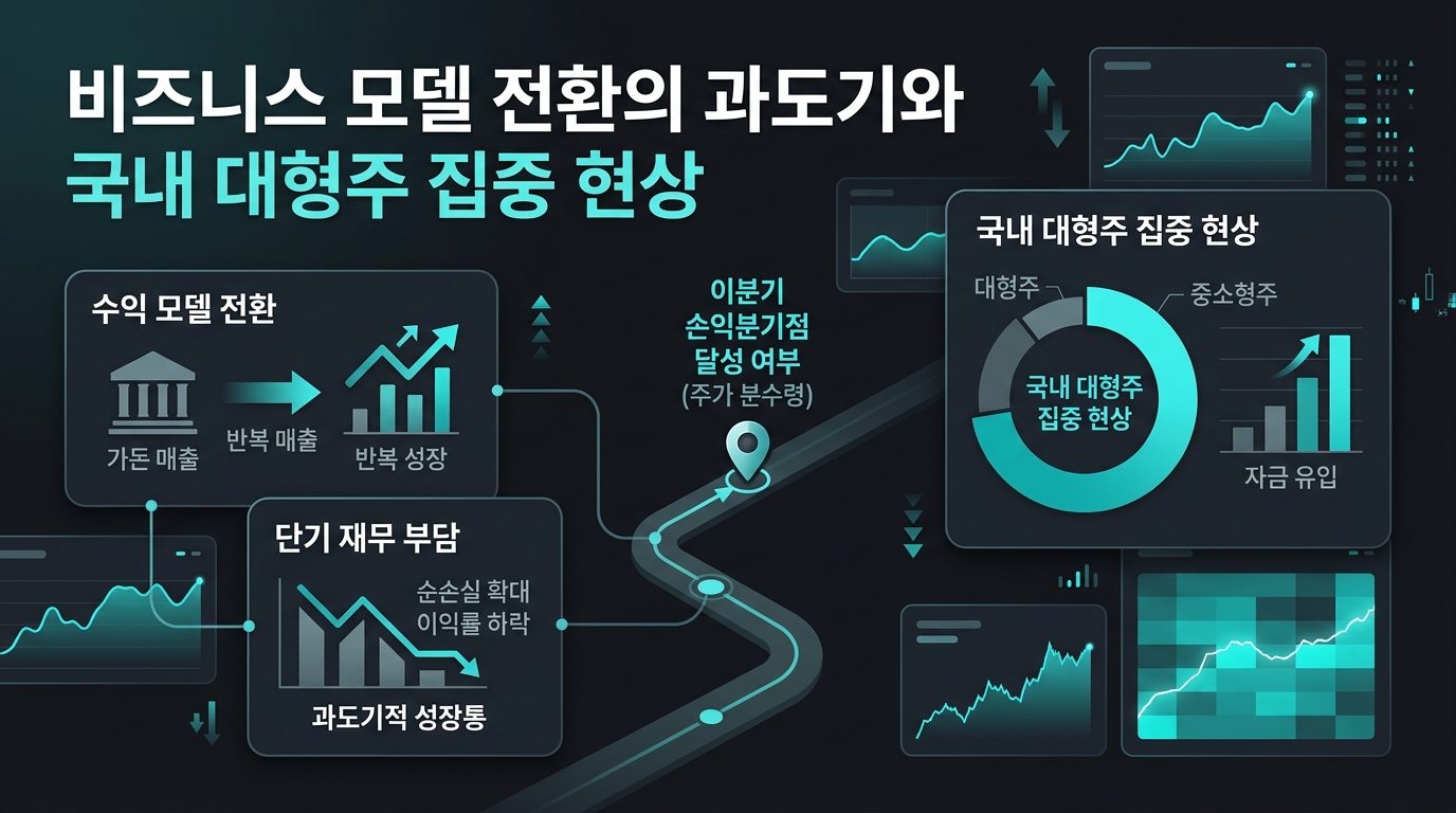 비즈니스 모델 전환의 과도기와 국내 대형주 집중 현상