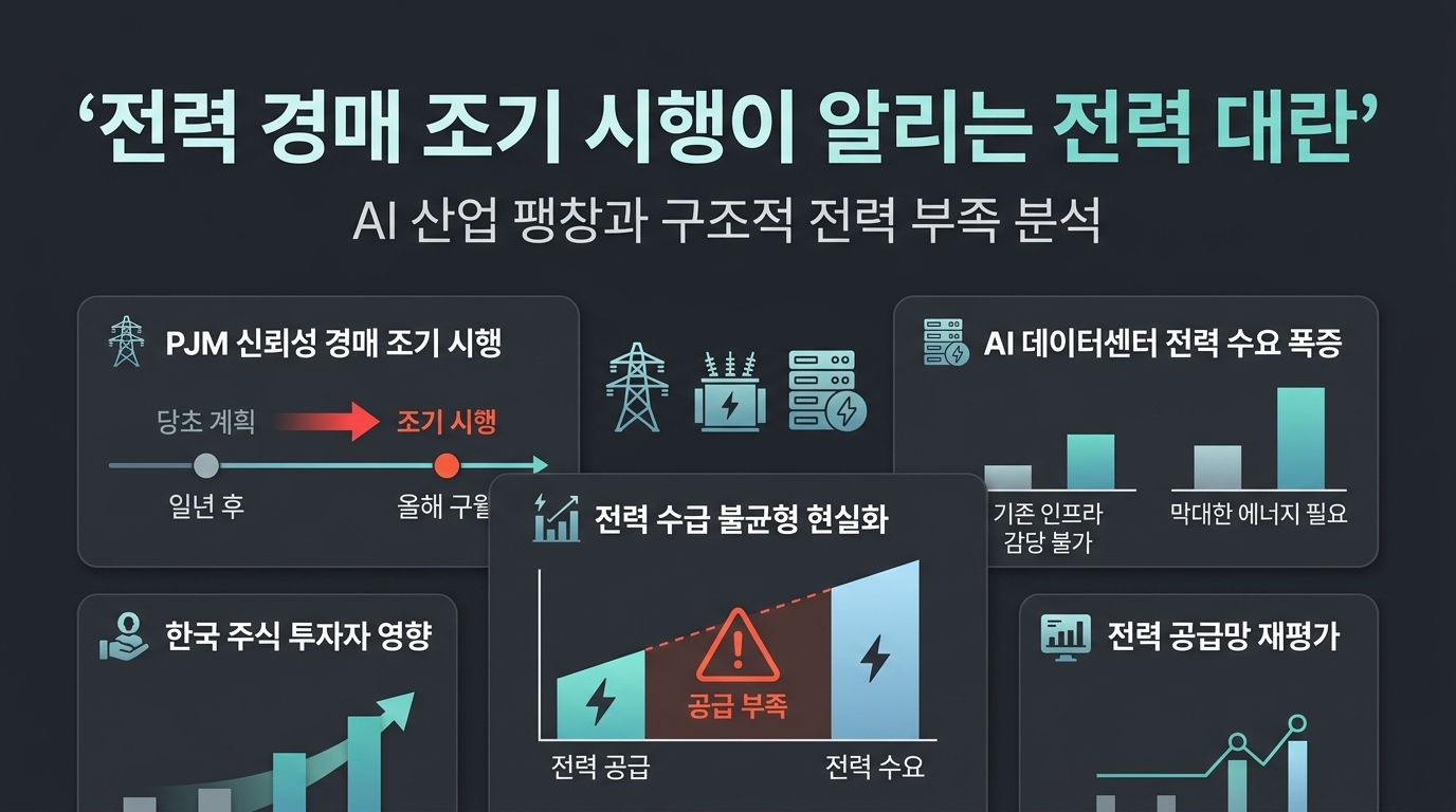 PJM 전력 경매 조기 시행이 알리는 전력 대란