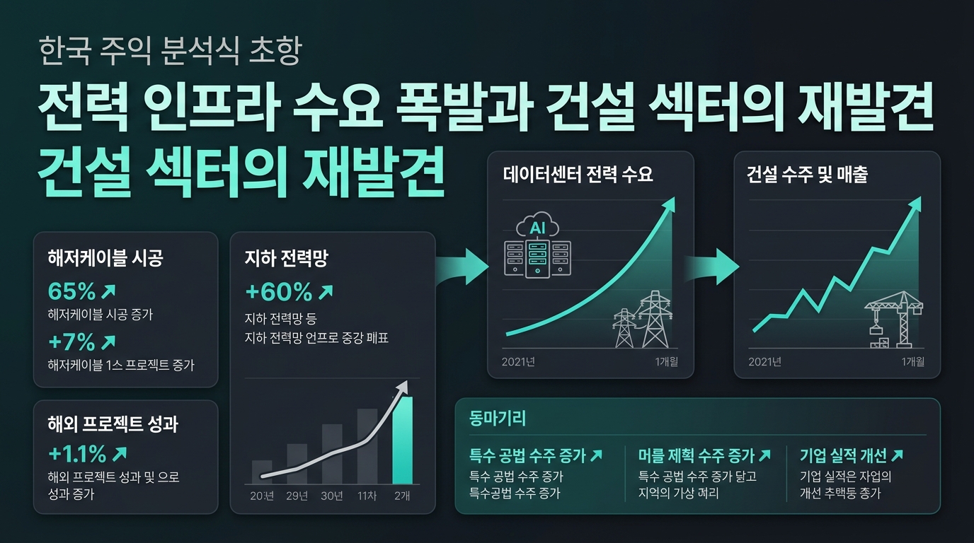 AI 전력 인프라 수요 폭발과 건설 섹터의 재발견