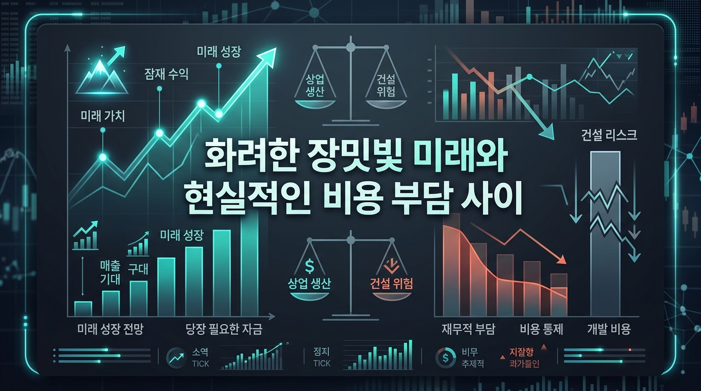 화려한 장밋빛 미래와 현실적인 비용 부담 사이