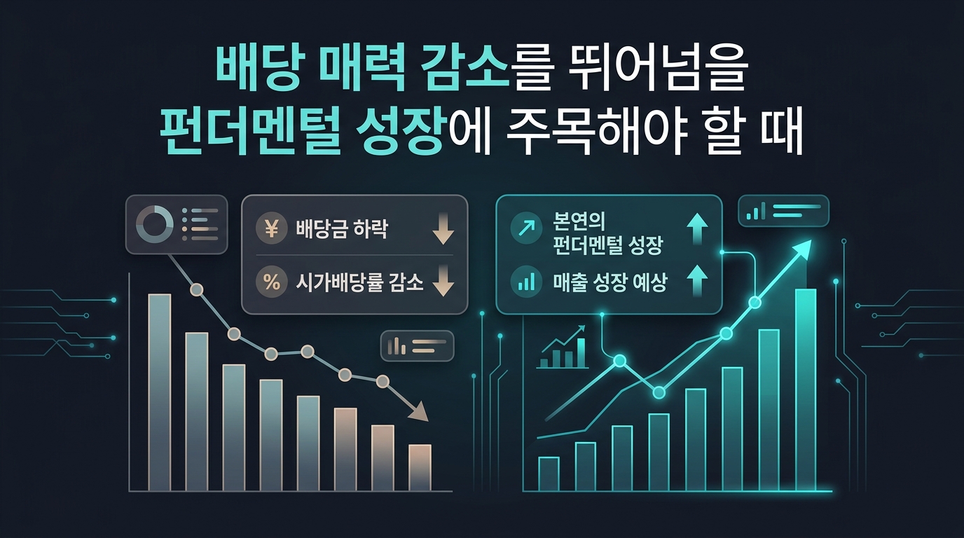 배당 매력 감소를 뛰어넘을 펀더멘털 성장에 주목해야 할 때