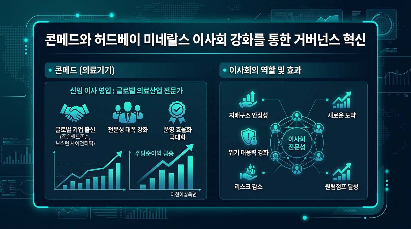 콘메드와 허드베이 미네랄스, 이사회 강화를 통한 거버넌스 혁신