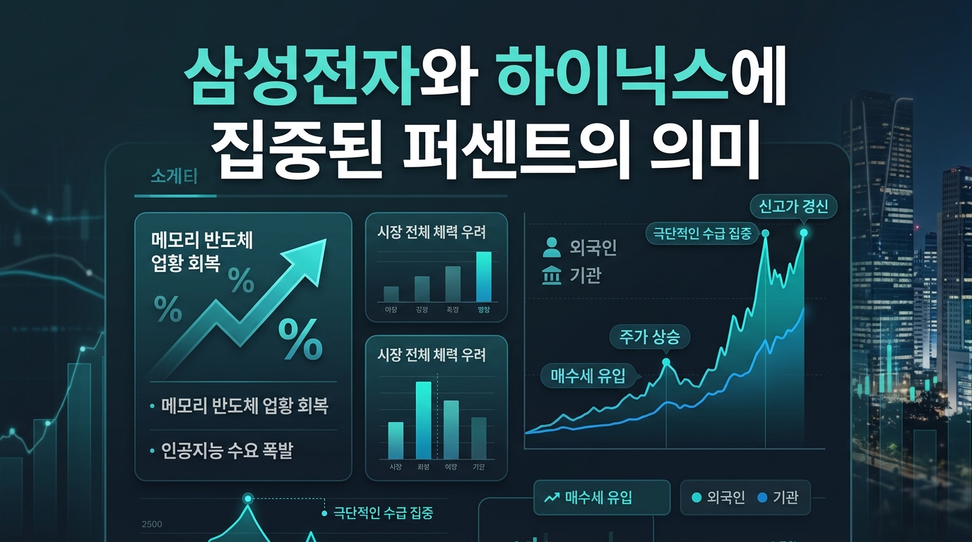 삼성전자와 SK하이닉스에 집중된 43퍼센트의 의미