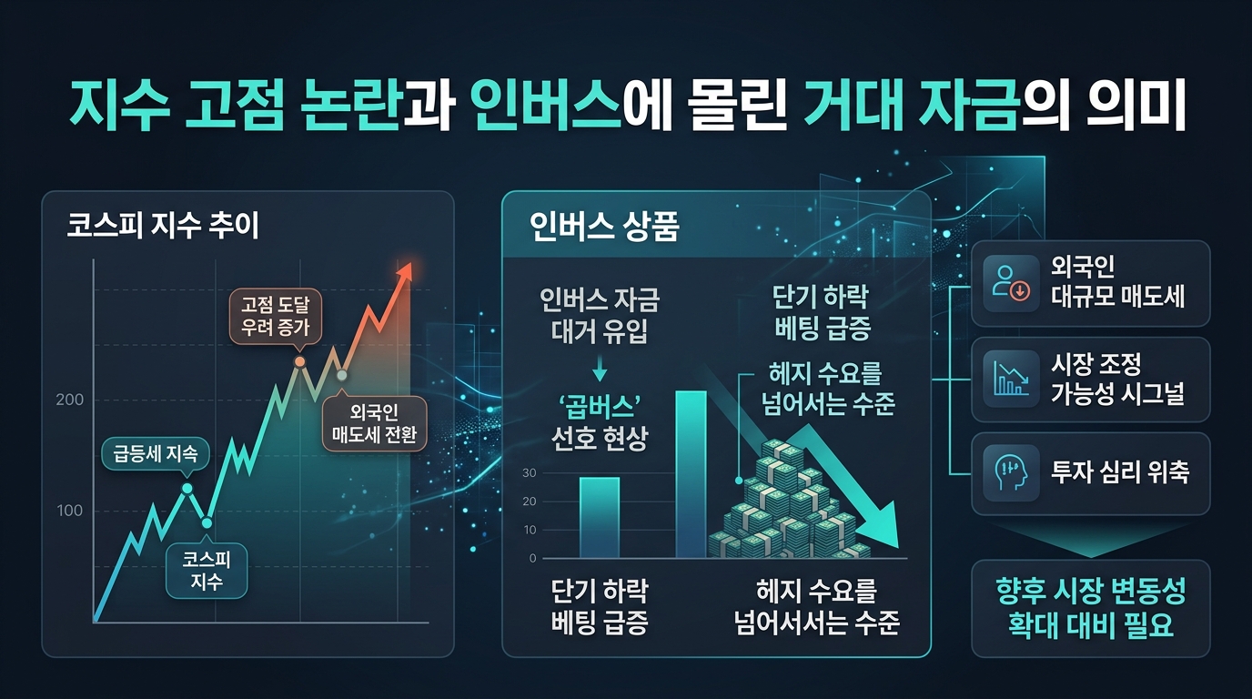 지수 고점 논란과 인버스에 몰린 거대 자금의 의미