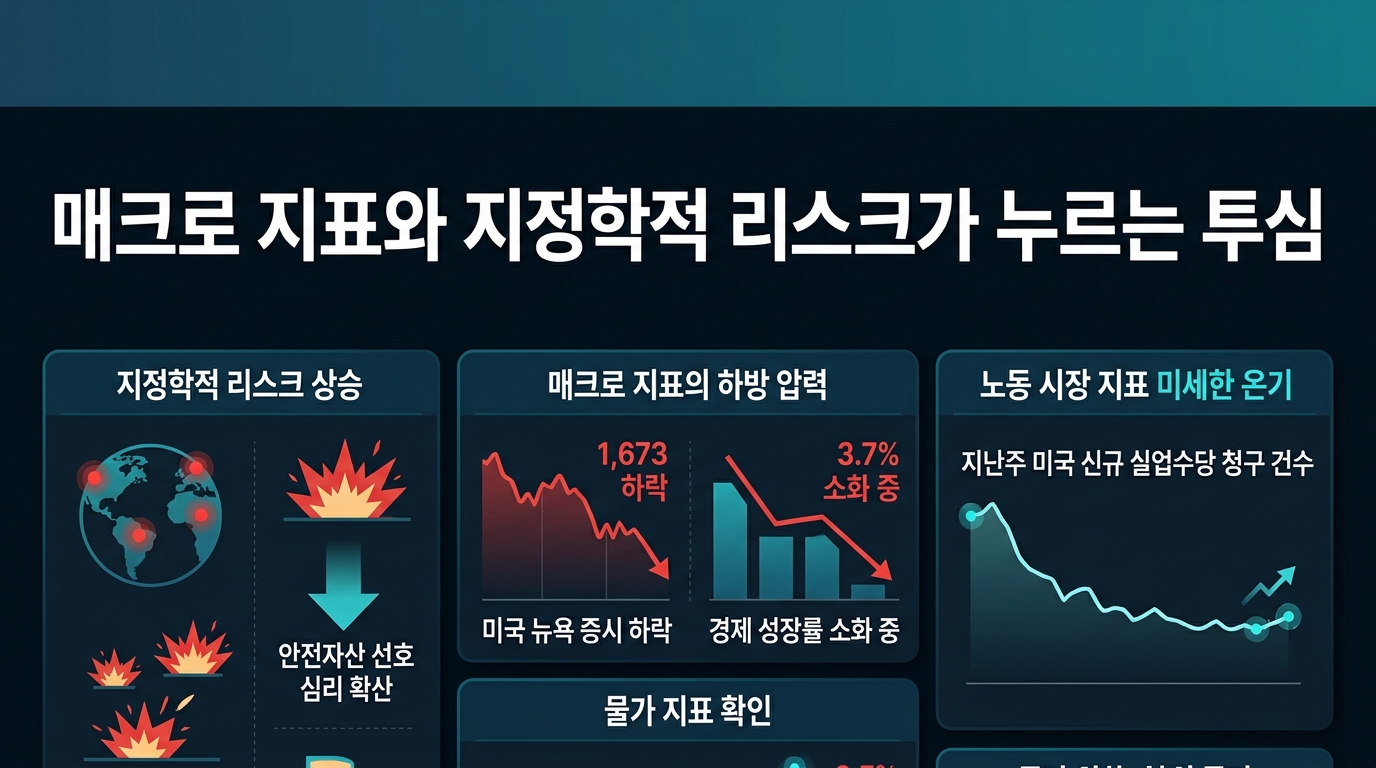 매크로 지표와 지정학적 리스크가 누르는 투심