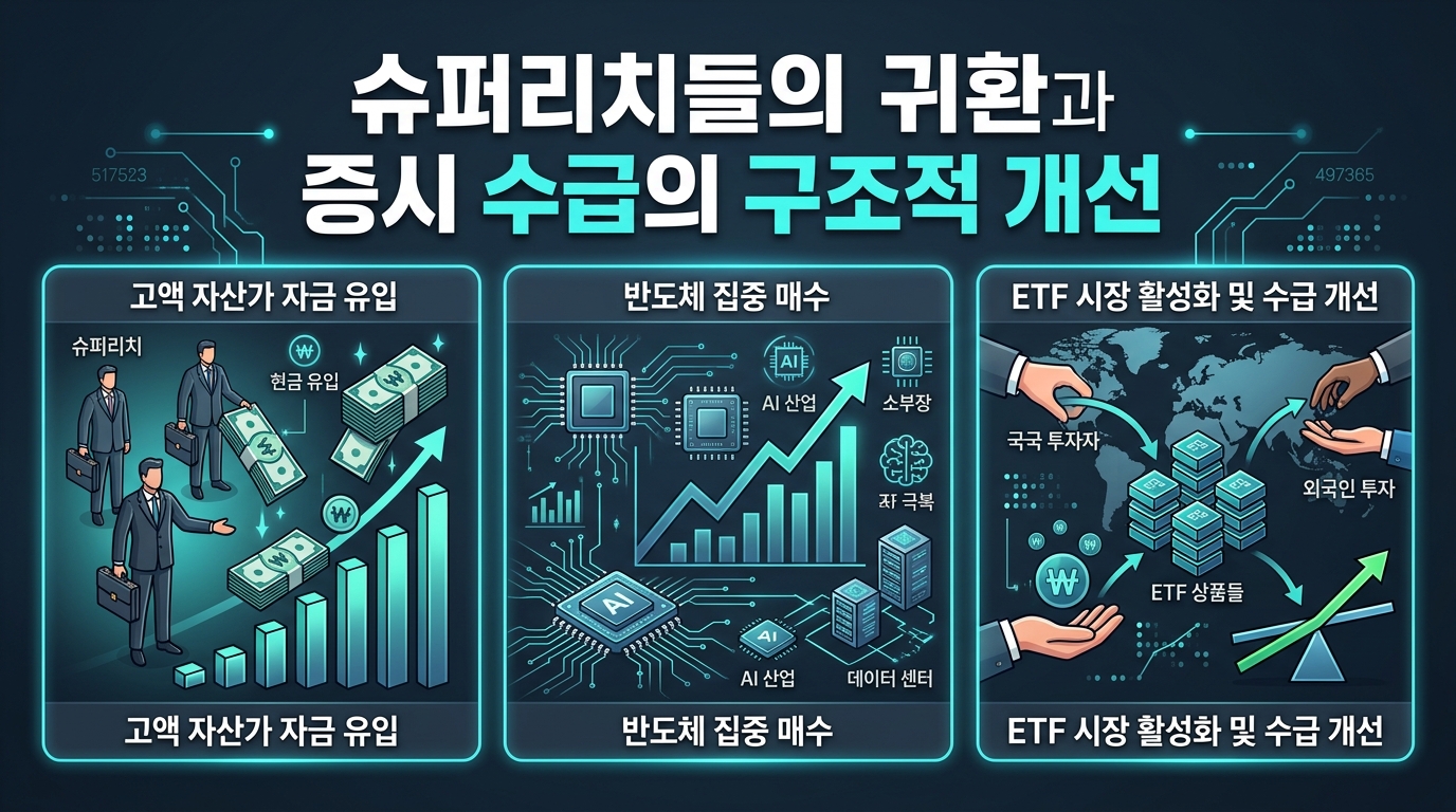 슈퍼리치들의 귀환과 증시 수급의 구조적 개선