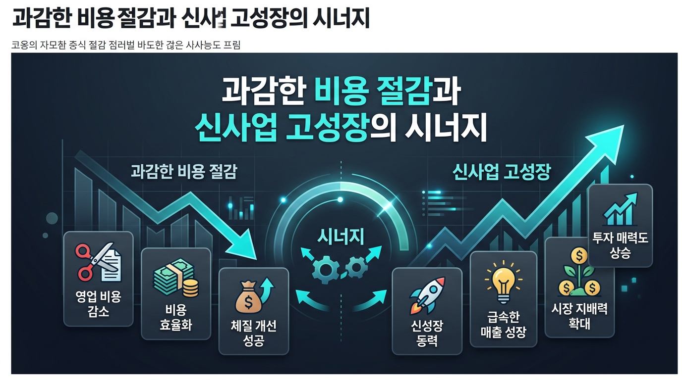 과감한 비용 절감과 신사업 고성장의 시너지