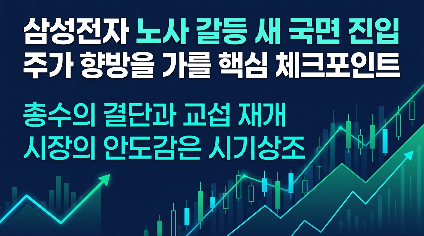 삼성전자 노사 갈등 새 국면 진입, 주가 향방을 가를 핵심 체크포인트