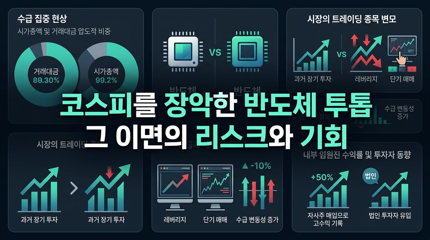 코스피를 장악한 반도체 투톱, 그 이면의 리스크와 기회