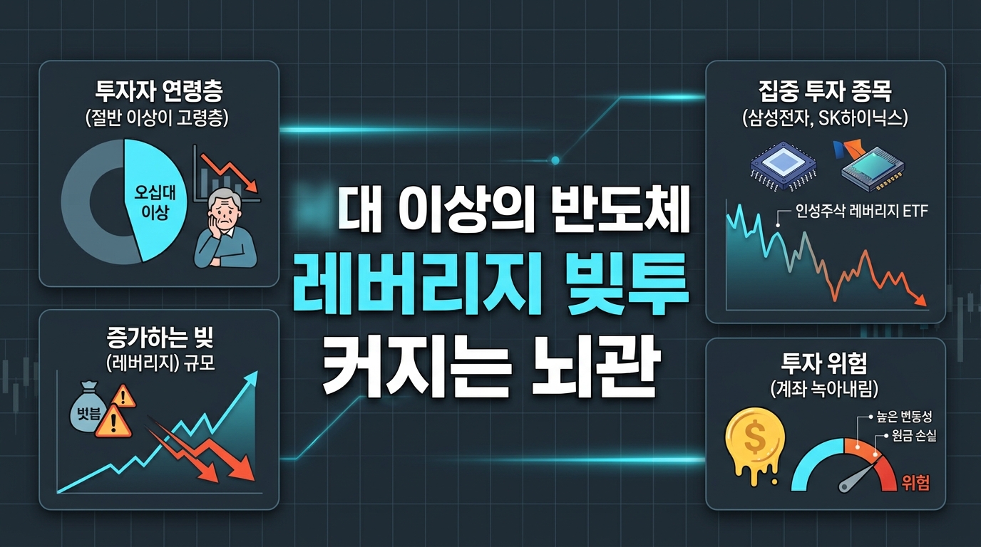 50대 이상의 반도체 레버리지 빚투, 커지는 뇌관