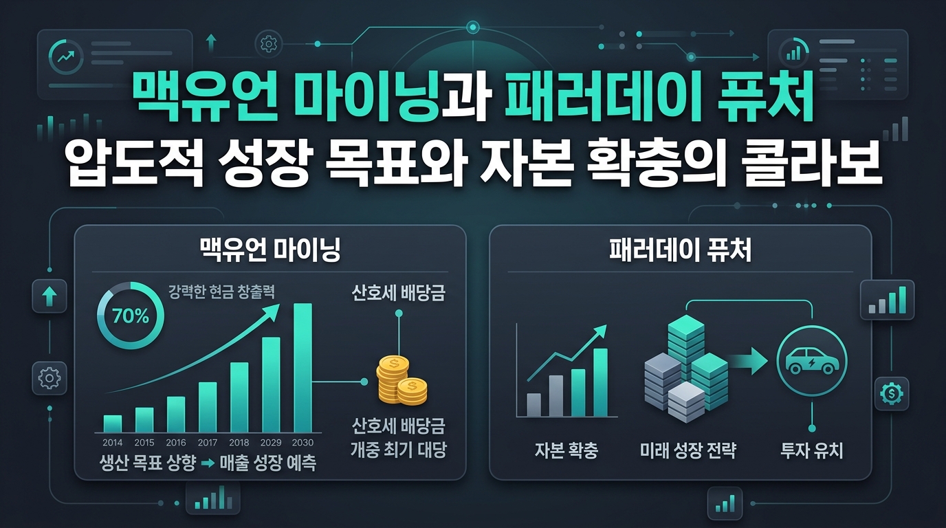 맥유언 마이닝과 패러데이 퓨처, 압도적 성장 목표와 자본 확충의 콜라보