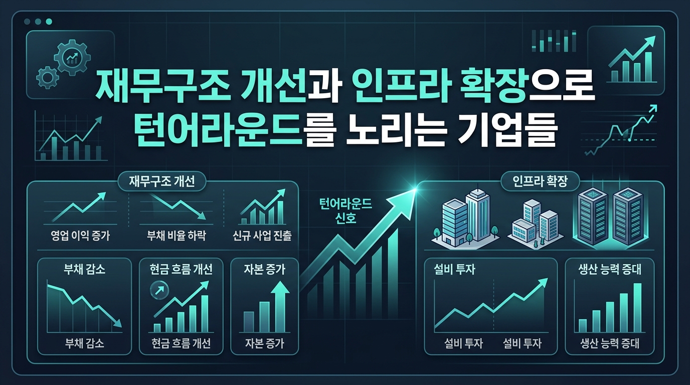 재무구조 개선과 인프라 확장으로 턴어라운드를 노리는 기업들