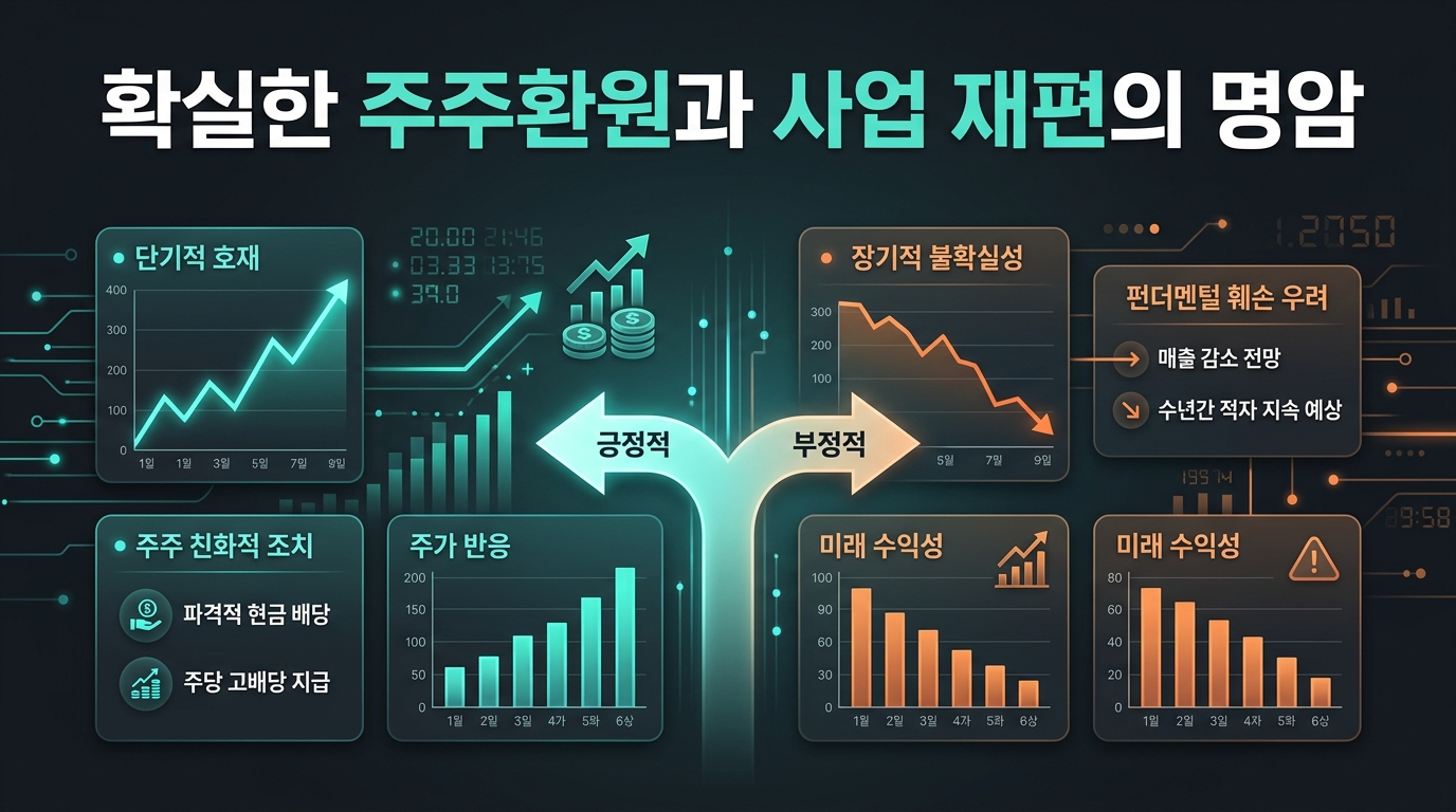 확실한 주주환원과 사업 재편의 명암