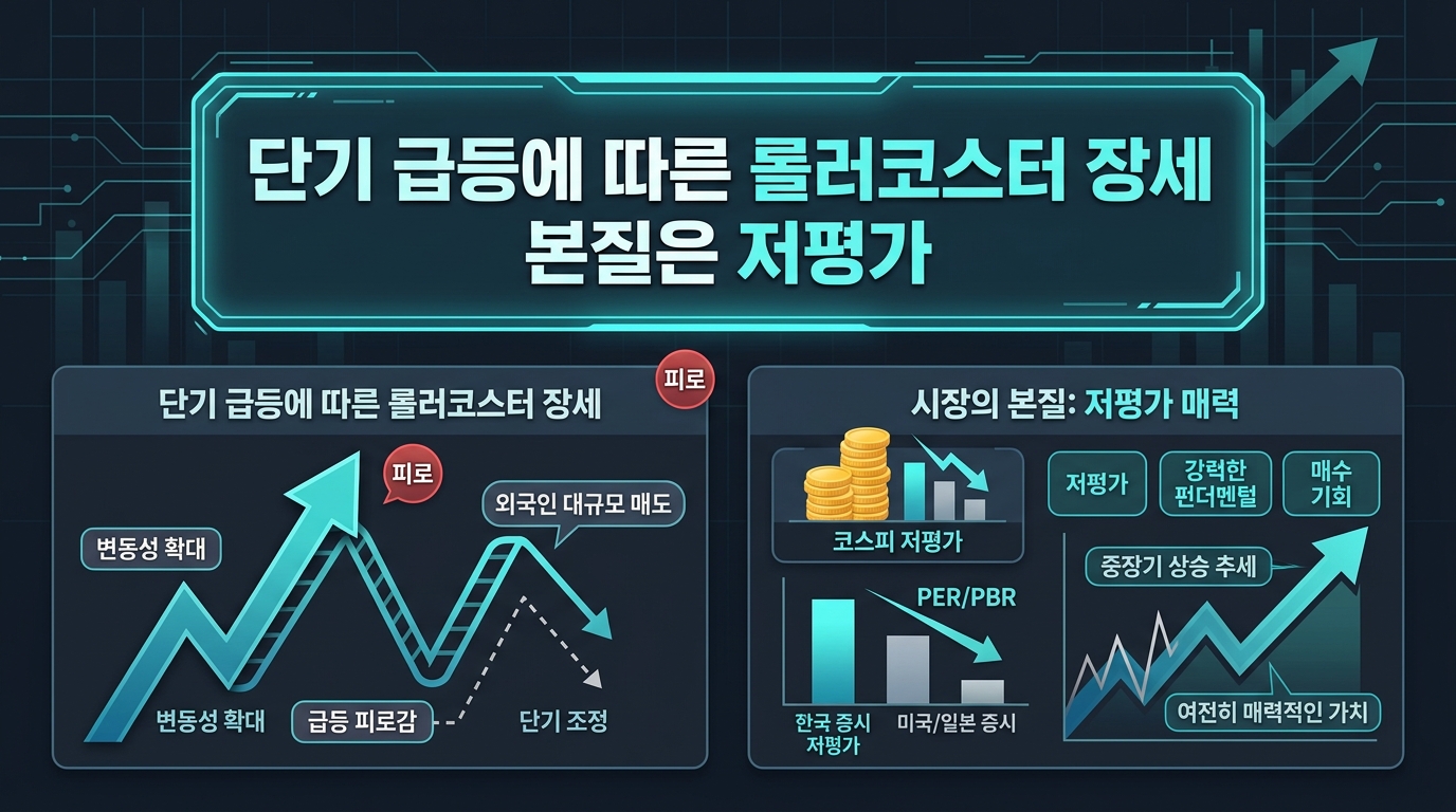 단기 급등에 따른 롤러코스터 장세 본질은 저평가