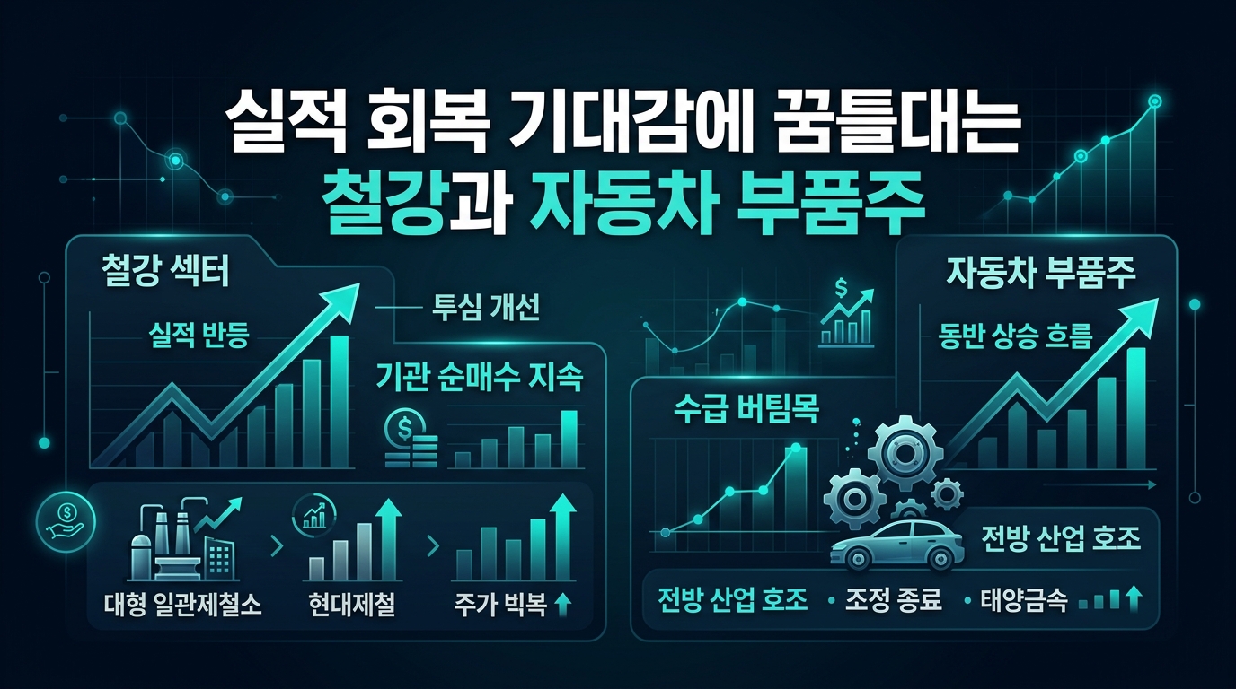 실적 회복 기대감에 꿈틀대는 철강과 자동차 부품주