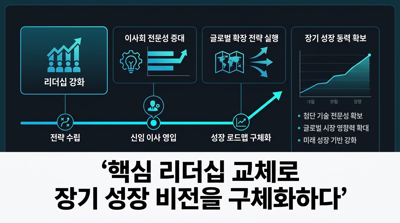 핵심 리더십 교체로 장기 성장 비전을 구체화하다
