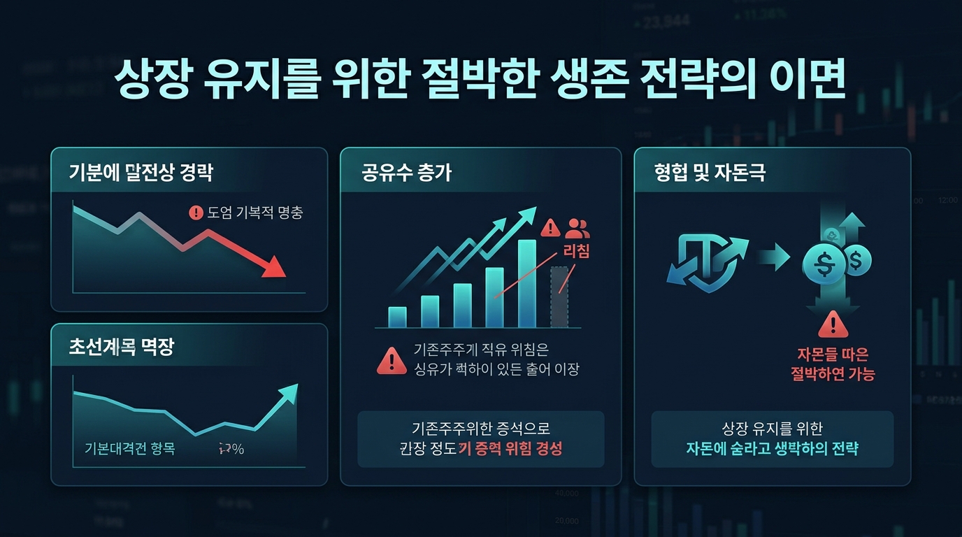 상장 유지를 위한 절박한 생존 전략의 이면
