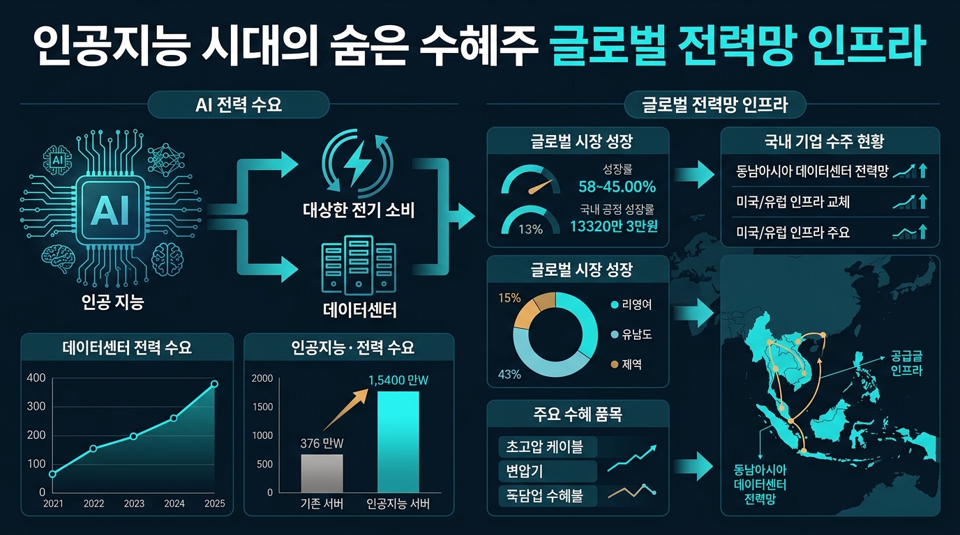 인공지능 시대의 숨은 수혜주 글로벌 전력망 인프라
