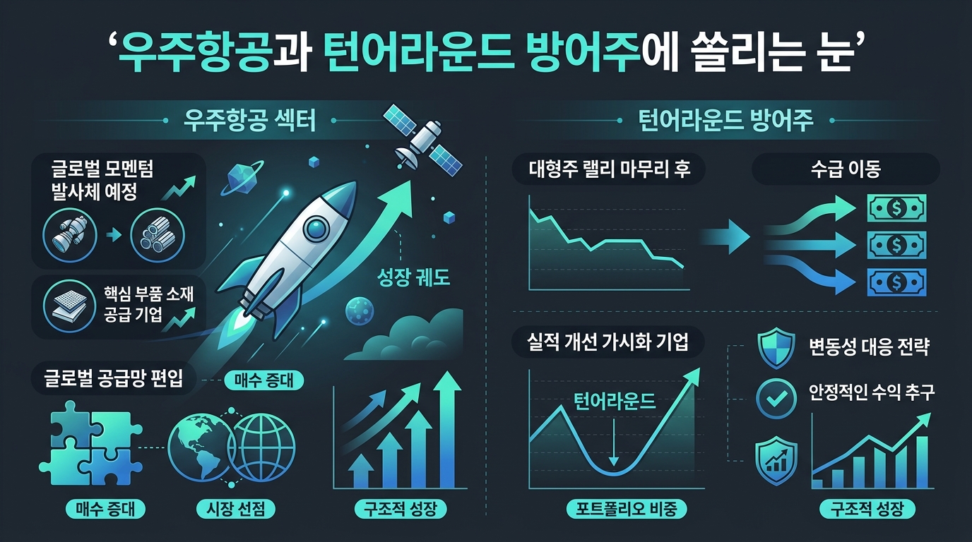 우주항공과 턴어라운드 방어주에 쏠리는 눈