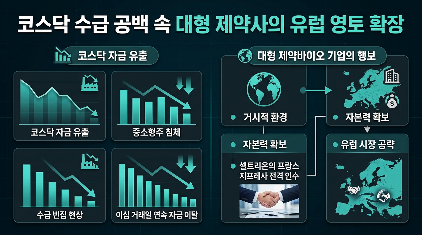 코스닥 수급 공백 속 대형 제약사의 유럽 영토 확장