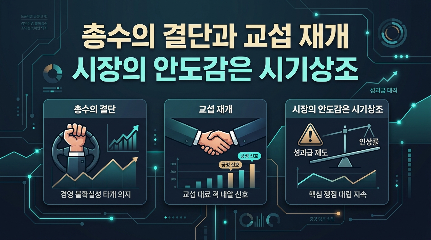 총수의 결단과 교섭 재개, 시장의 안도감은 시기상조