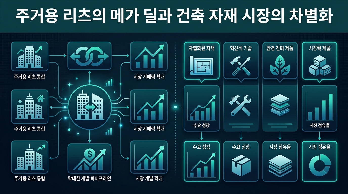 주거용 리츠의 메가 딜과 건축 자재 시장의 차별화