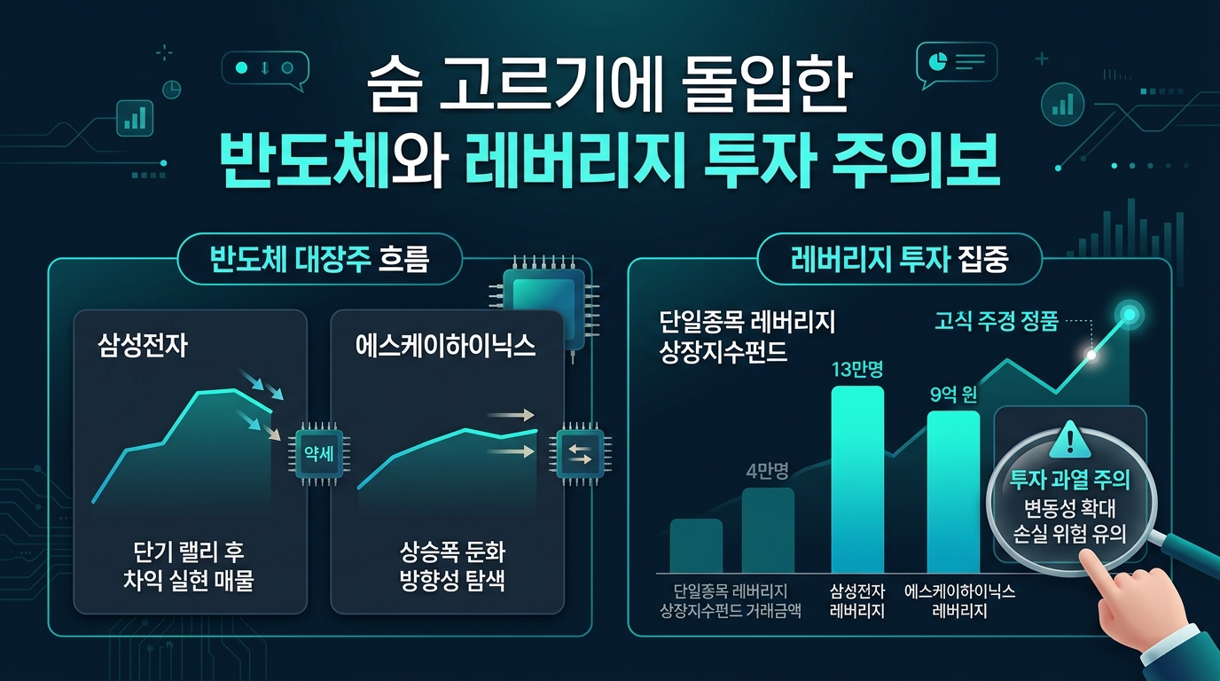 숨 고르기에 돌입한 반도체와 레버리지 투자 주의보