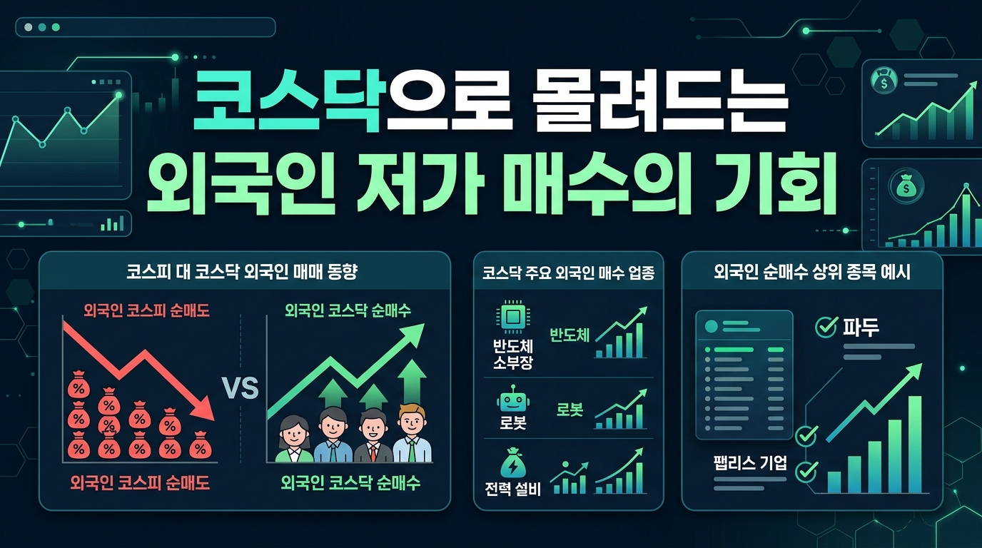 코스닥으로 몰려드는 외국인, 저가 매수의 기회
