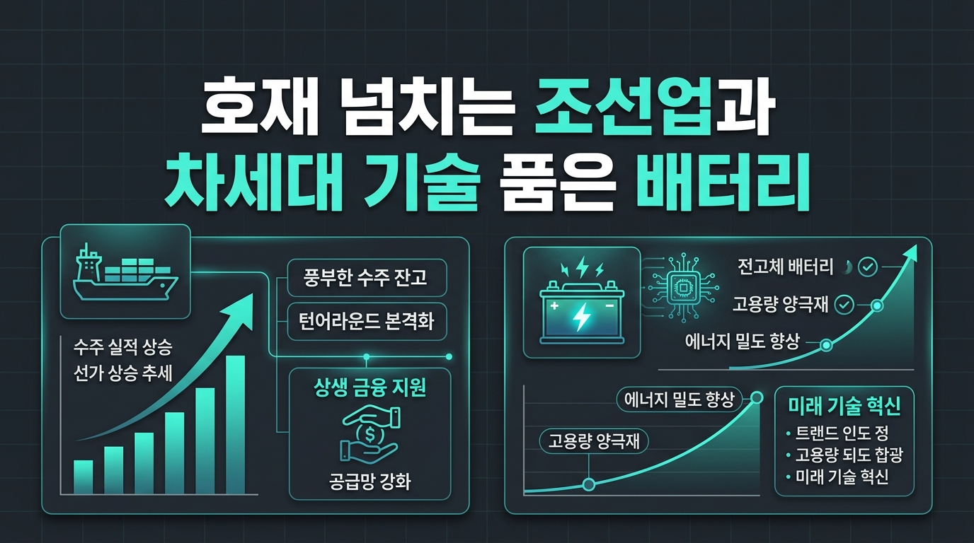 호재 넘치는 조선업과 차세대 기술 품은 배터리