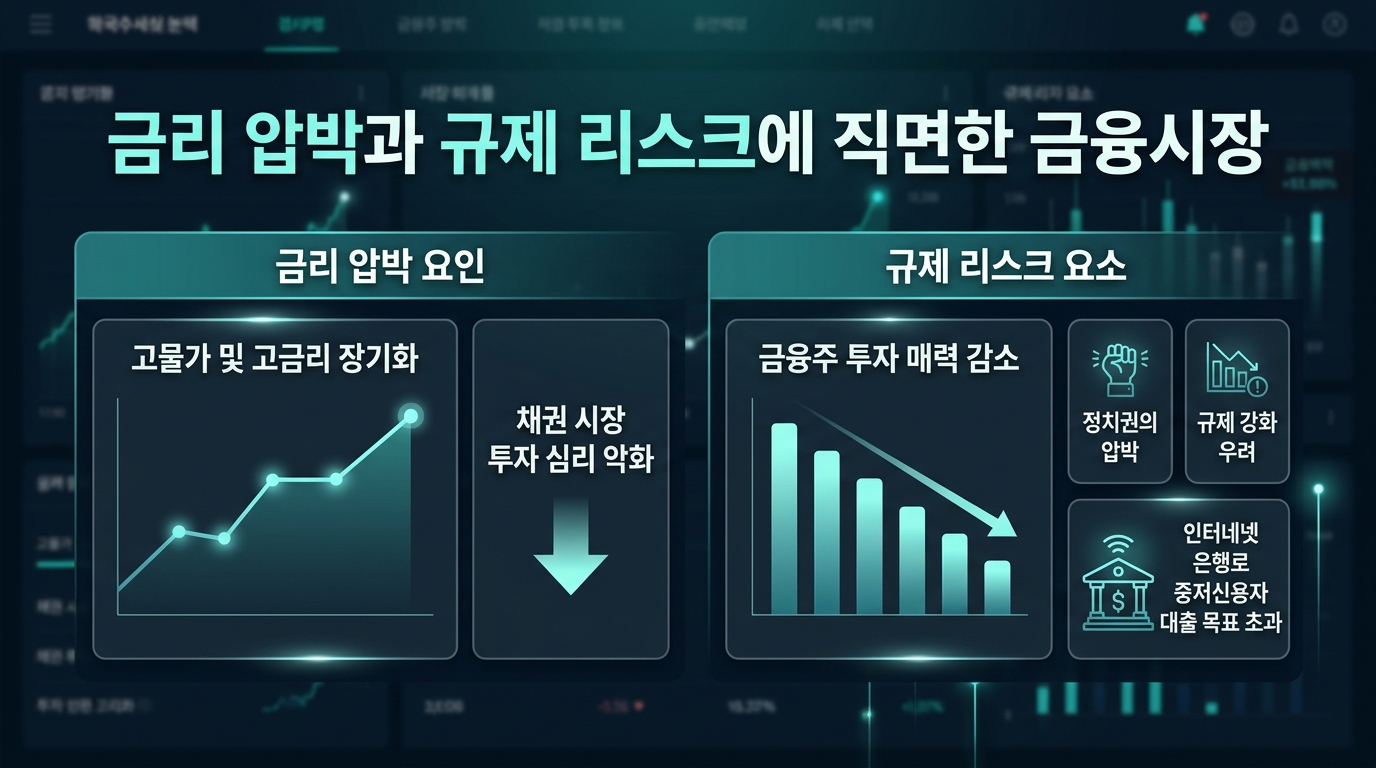 금리 압박과 규제 리스크에 직면한 금융시장