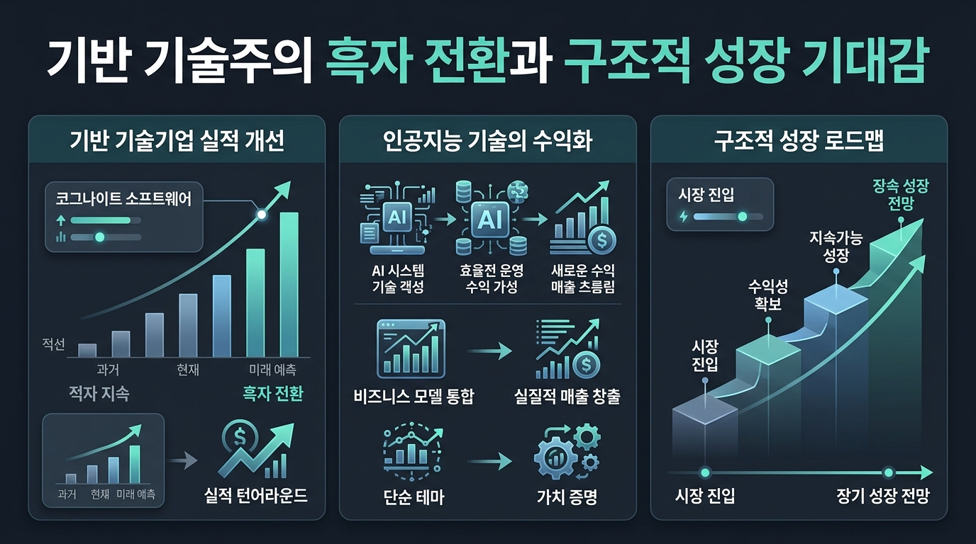 AI 기반 기술주의 흑자 전환과 구조적 성장 기대감
