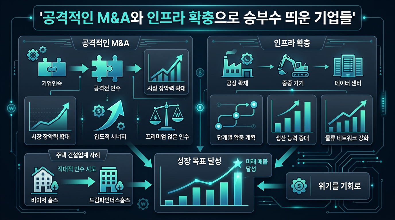 공격적인 M&A와 인프라 확충으로 승부수 띄운 기업들