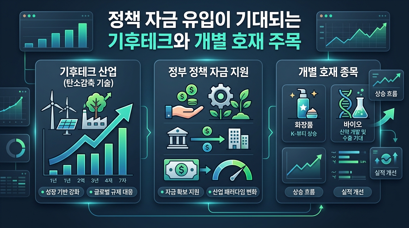 정책 자금 유입이 기대되는 기후테크와 개별 호재 주목