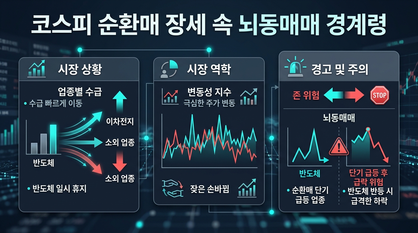 코스피 순환매 장세 속 뇌동매매 경계령