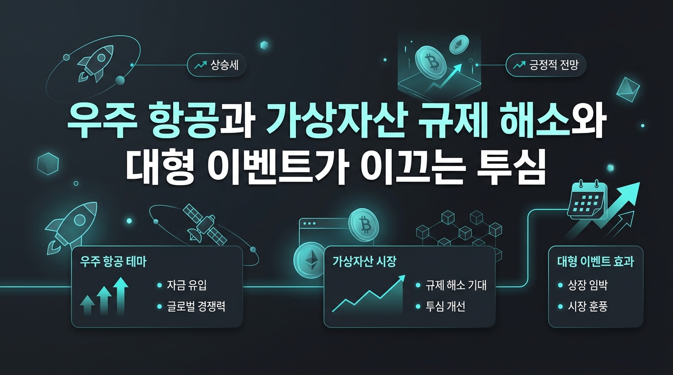 우주 항공과 가상자산, 규제 해소와 대형 이벤트가 이끄는 투심