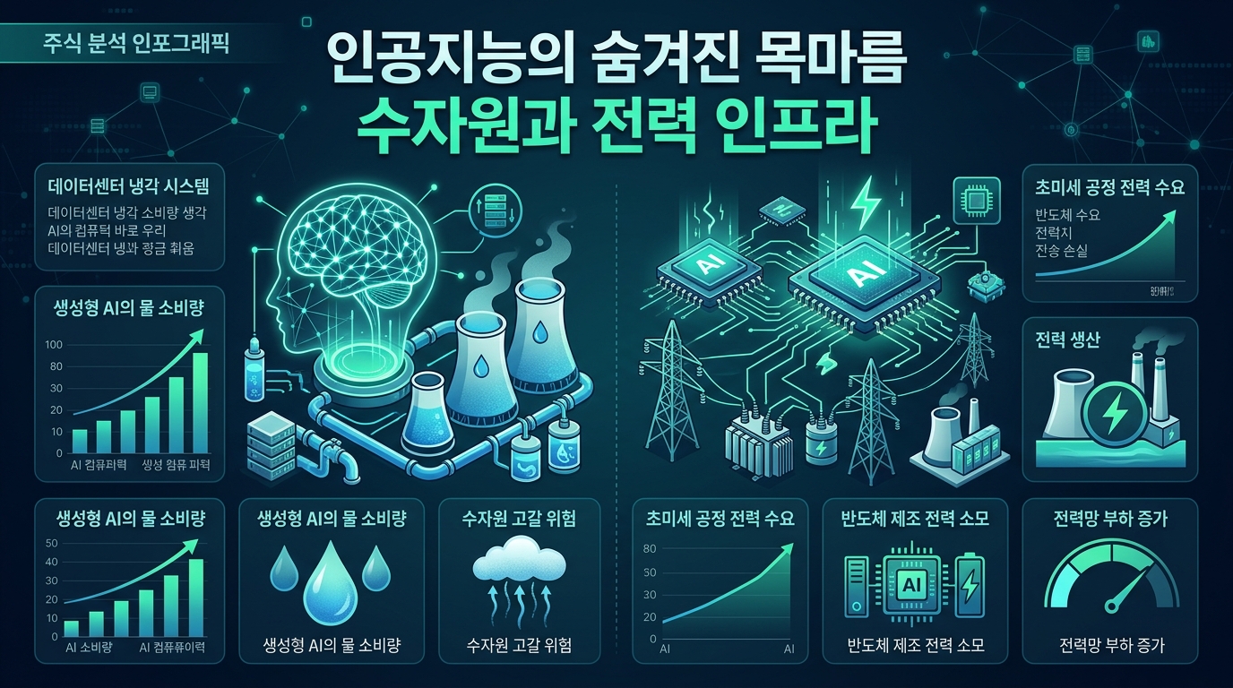 인공지능의 숨겨진 목마름, 수자원과 전력 인프라