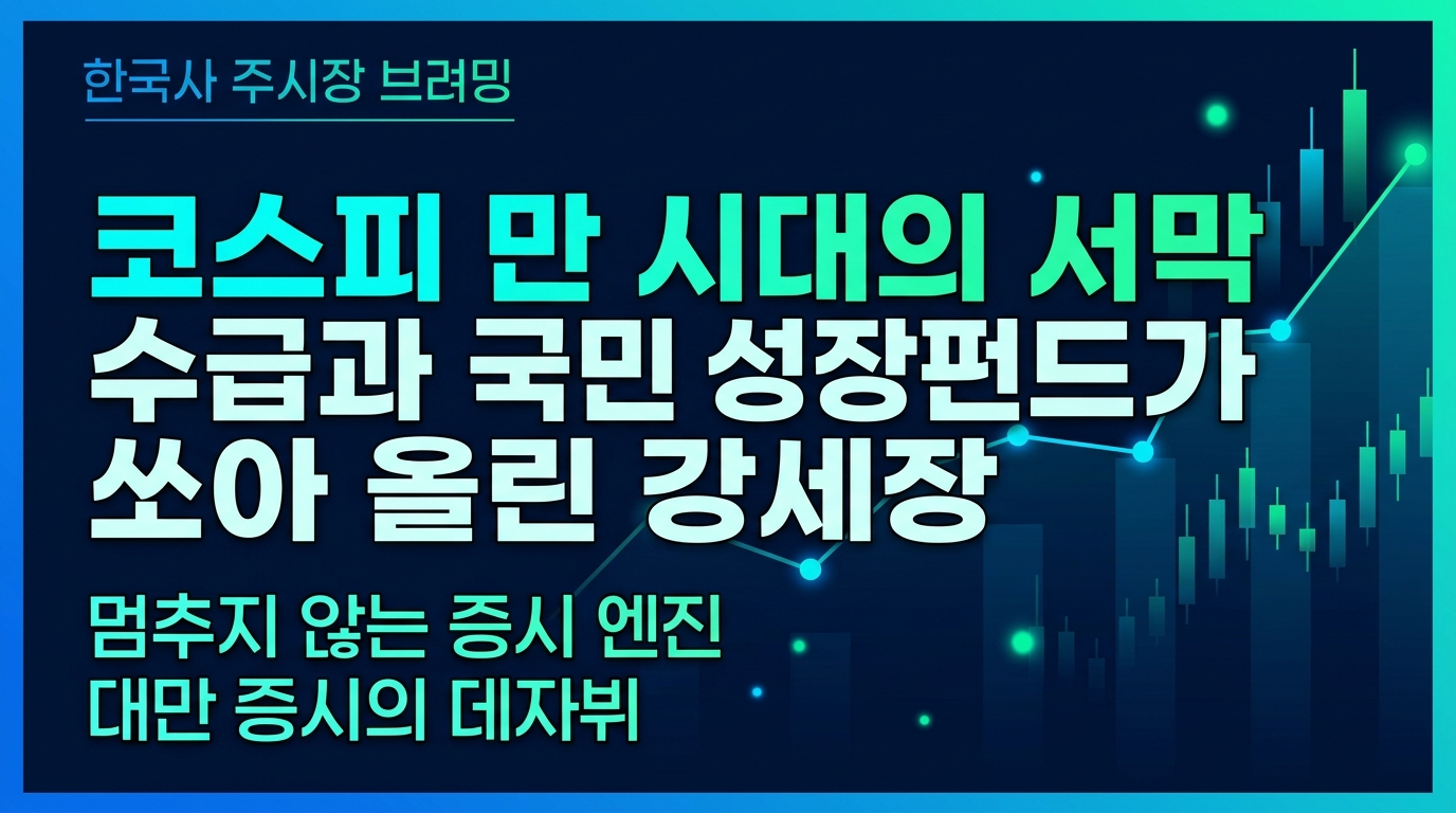 코스피 1만 시대의 서막, ETF 수급과 국민성장펀드가 쏘아 올린 강세장