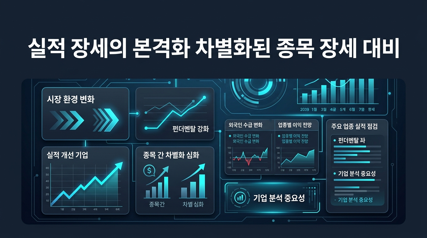 실적 장세의 본격화, 차별화된 종목 장세 대비