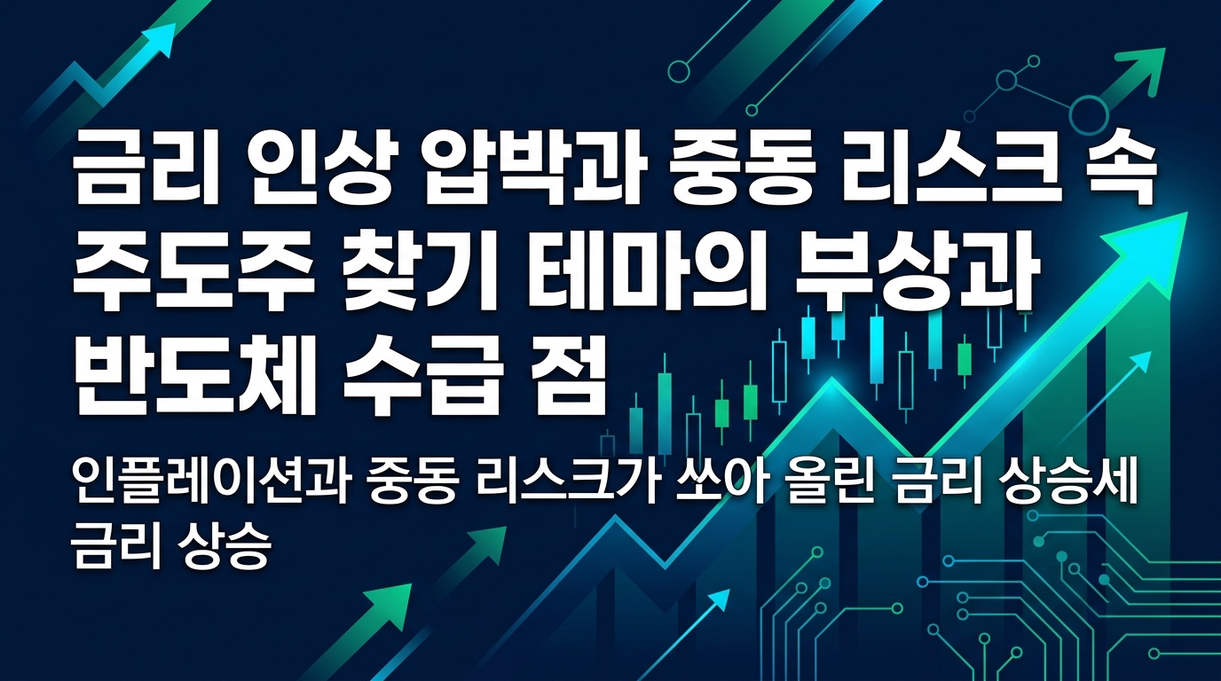 금리 인상 압박과 중동 리스크 속 주도주 찾기: MLCC 테마의 부상과 반도체 수급 점검