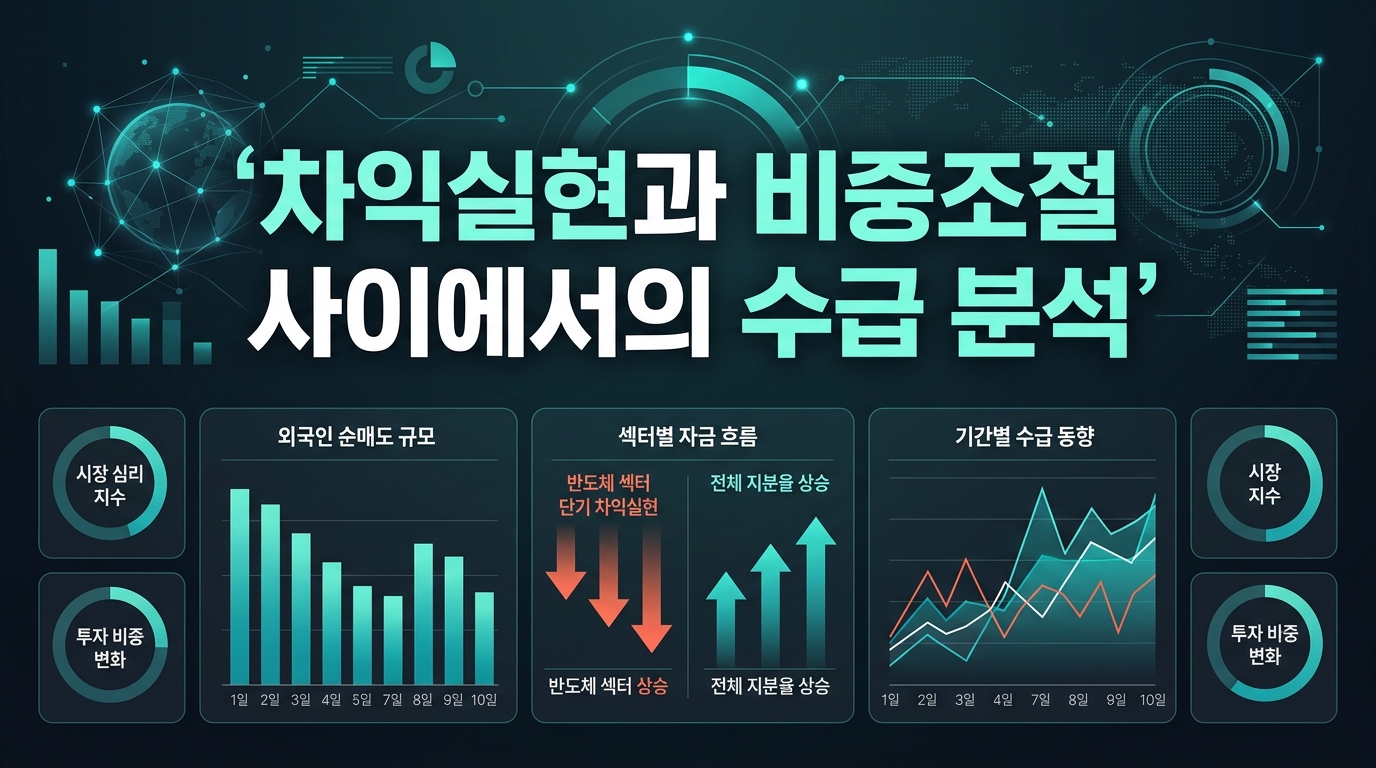 차익실현과 비중조절 사이에서의 수급 분석